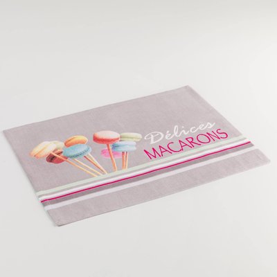 Set de table coton Modele Delicieux Macarons DOUCEUR D'INTÉRIEUR