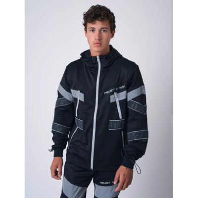 Veste mi-longue style biker réfléchissant PROJECT X
