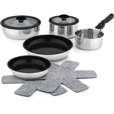 Batterie de cuisine 10 pcs revetement sain - Sans PFAS ESSENTIEL B