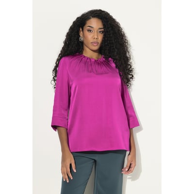 Blouse avec décolleté froncé, manches 3/4 ULLA POPKEN