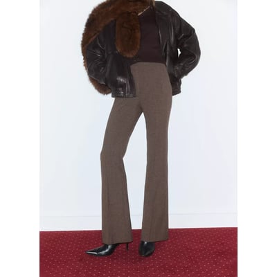 Pantalon ajusté pied-de-poule MANGO