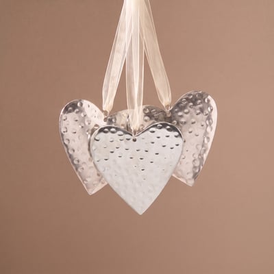 Coeur à suspendre de noël décorative en métal D9 NOËL SIA