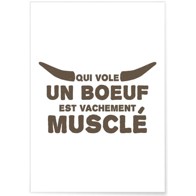 Affiche Qui vole un boeuf L'AFFICHERIE