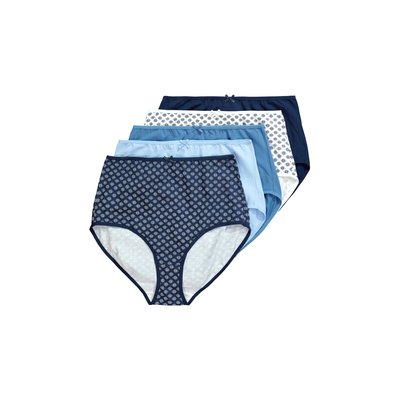 Lot de 5 culottes maxi, motifs/couleurs unies ULLA POPKEN