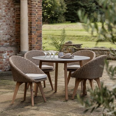 Avina 4 Seater Round Dining Set SO'HOME