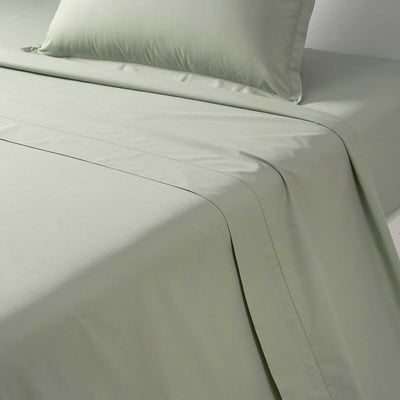 Drap plat en percale de coton rose, ALCOVE DESFORGES