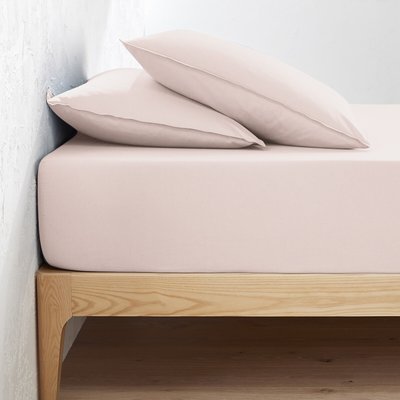 Drap housse uni coton lavé bonnet 30cm, Scenario LA REDOUTE INTERIEURS