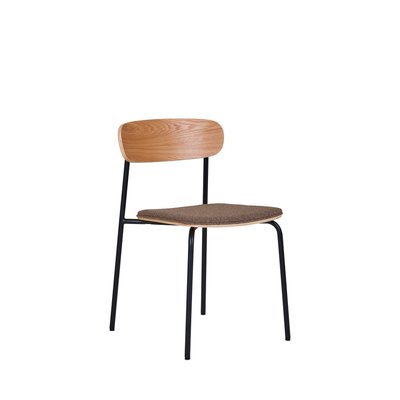 Lot de 2 chaises en bois, tissu et métal- ESTEPONA HOUSE NORDIC