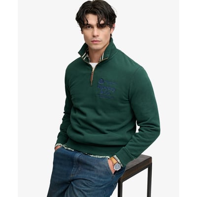 Sweat Demi-Zip Company Logo Coupe Décontractée SUPERDRY