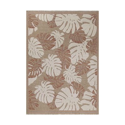 Tapis intérieur extérieur aspect jute terracotta Tijuana 9062 90 x 67 cm JARDINDECO
