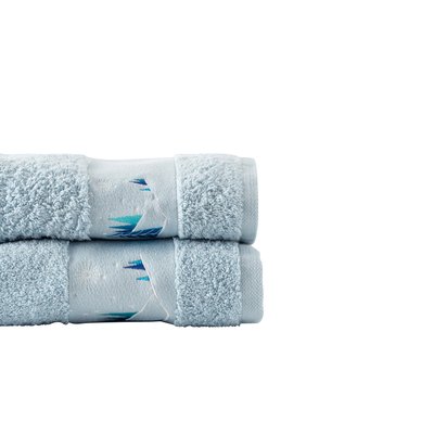 Serviette de toilette coton STELLAIRE CARRE BLANC