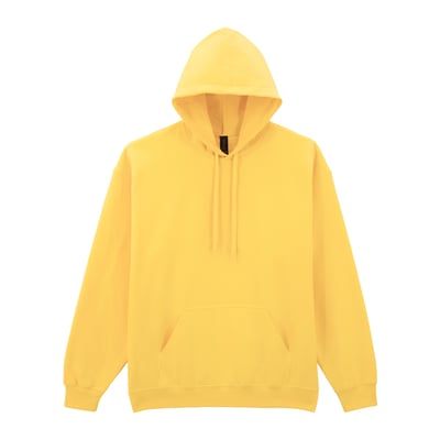 Sweat à Capuche Campus Jaune Primevère - Taille 38 Femme - Coupe Ample - Occasion Bon état (usure Visible)