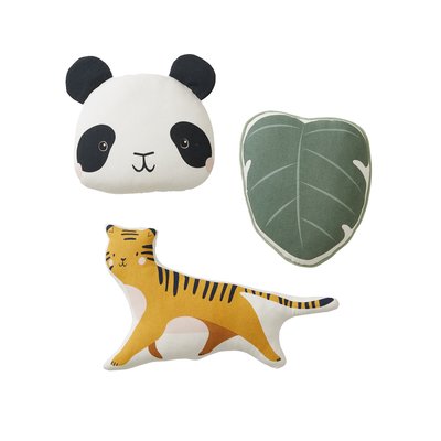 Lot de 3 coussins animaux HANOÏ VERTBAUDET