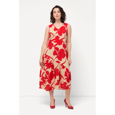 Robe midi à fleurs coupe trapèze ULLA POPKEN