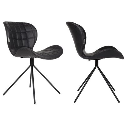 Lot de 2 chaises design en simili cuir - OMG ZUIVER