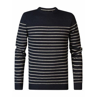 Breton Striped Jumper with Crew Neck PETROL INDUSTRIES