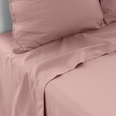 Drap de lit satin de coton lavé bio QUARTZ CARRE BLANC