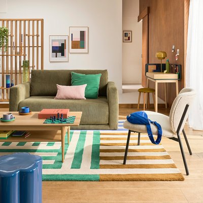Hani 2-Seater Sofa Bed in Corduroy LA REDOUTE INTERIEURS