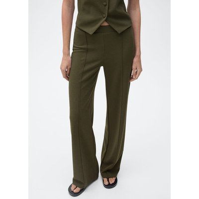 Pantalon droit maille MANGO