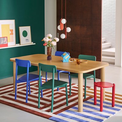 Eiken fineer eettafel met 8 plaatsen, Biface LA REDOUTE INTERIEURS