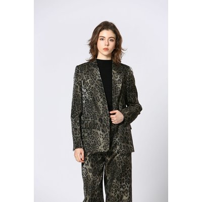 Blazer com estampado leopardo SEE U SOON