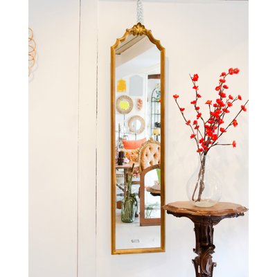 Miroir allongé en bois Georges N°1204 - Bon état DEBONGOUT