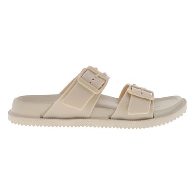 Sandales beiges avec un talon plat et 2 boucle à ardillon avec clous PEPE JEANS