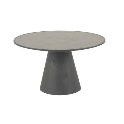 Table basse en chêne et pierre bleue L70 cm - MAFRA SIGNATURE