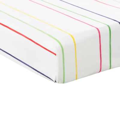 Drap housse coton ROSELLA CARRE BLANC