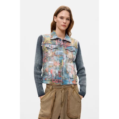Veste en denim imprimée DESIGUAL