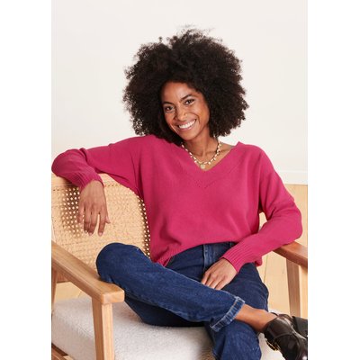 Pull en laine col V LA FEE MARABOUTEE