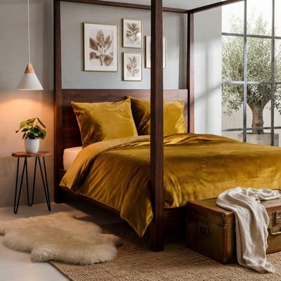 Parure de lit velours Veline EDEN