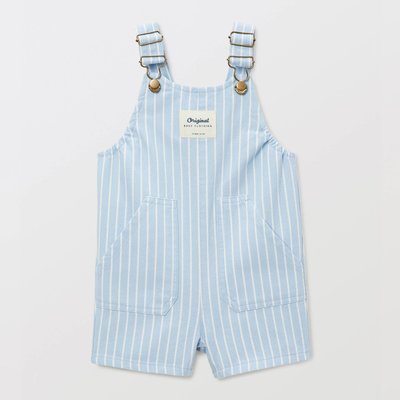 Salopette courte rayée en coton BOUT'CHOU
