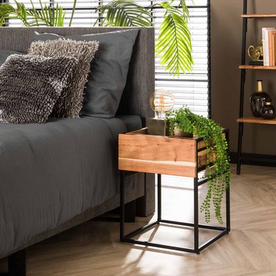 Table de chevet moderne 1 tiroir, 1 plateau MELBOURNE PIER IMPORT