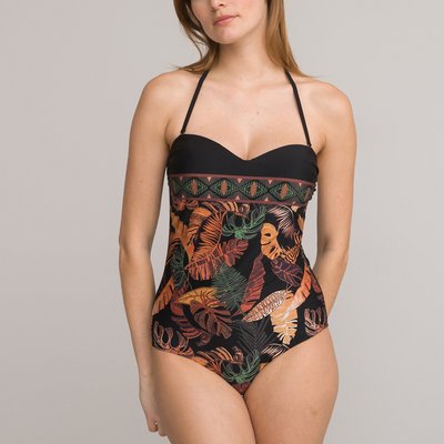 Badeanzug, floral gemustert, Bustier-Form ANNE WEYBURN