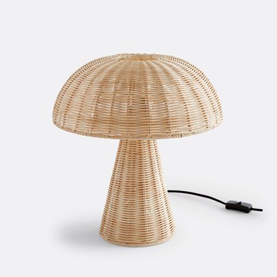 Candeeiro de mesa em forma de cogumelo, em rattan, Mirko LA REDOUTE INTERIEURS