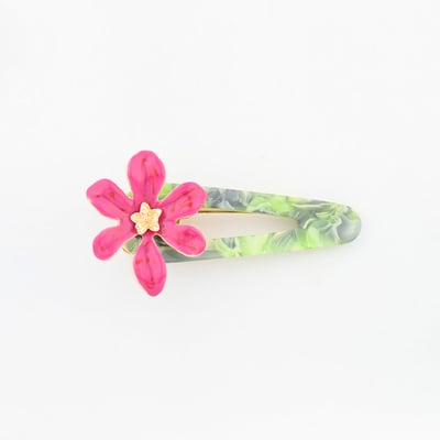 Pince à cheveux fleur rose fuchsia BALABOOSTE