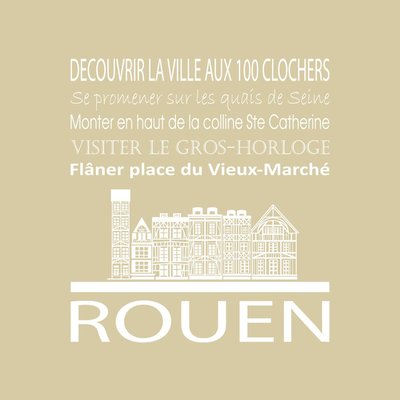 Tableau sur toile Rouen 30x30 cm CEANOTHE