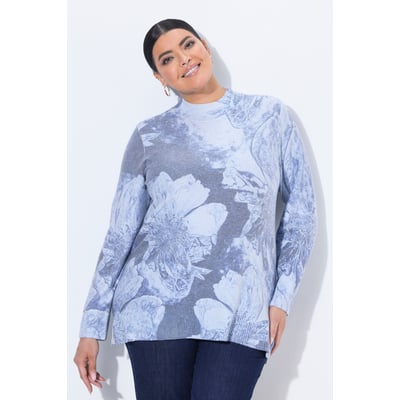 Pull à col montant et manches longues, strass ULLA POPKEN