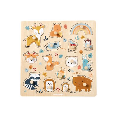 Puzzle bouton LES AMIS DE LA FORÊT en bois FSC® VERTBAUDET