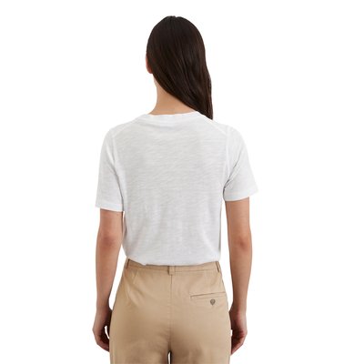T-shirt ras du cou en jersey slub en mélange de coton et de viscose MARC O'POLO