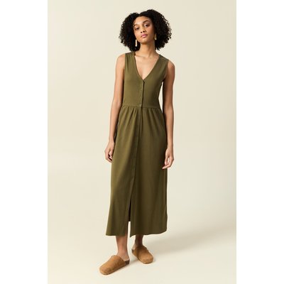 Robe longue droite boutons BONOBO