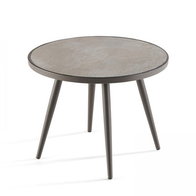 Table basse de jardin ronde effet béton, TIVOLI OVIALA