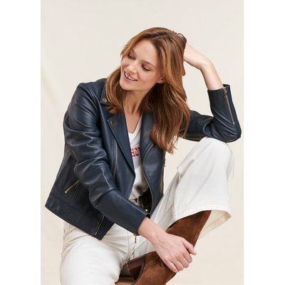 Blouson cuir esprit motard La Redoute