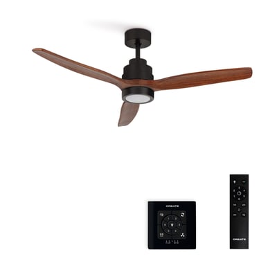 Ventilateur de plafond avec pales en ABS technique avec lumière et commande murale WIND STYLANCE CREATE