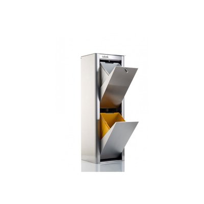 Poubelle de Tri Sélectif en Acier Inoxydable 2 Compartiments Cubek DON HIERRO