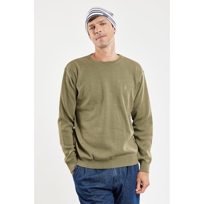 Pull col rond en laine mérinos et acrylique BERAC GUY DE BERAC