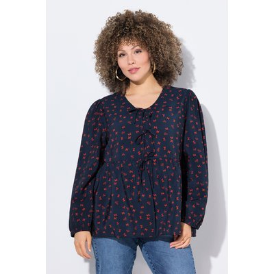 Blouse coupe évasée, imprimé petits nœuds ULLA POPKEN