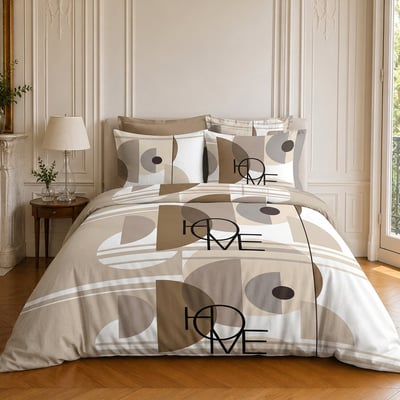 Parure de lit en coton motif géométrique, THÉODORE HOME C DESIGN HOME TEXTILE