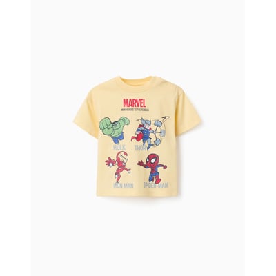 T-shirt en coton avec imprimés Marvel Heroes ZIPPY